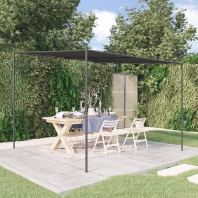 Pavillon Anthrazit 3x3 m 180 g/ m² Stoff und Stahl Gartenpavillon Gartenzelt