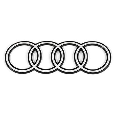 Original Audi Q8 Facelift Ringe Logo Emblem Blackline schwarz/ weiß 4M8853742B90A