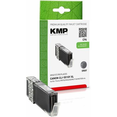 KMP C94 grau Tintenpatrone ersetzt Canon CLI-551 XL GY