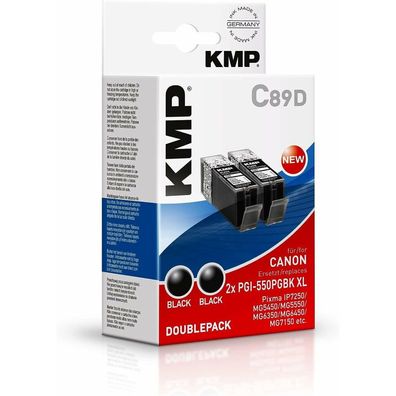 KMP C89D schwarz Tintenpatronen ersetzen Canon 2x PGI-550 XL PGBK