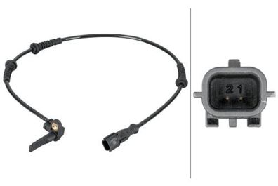 HELLA 6PU 012 806-941 Sensor, Raddrehzahl - 2-polig - Vorderachse beidseitig - Kabel:
