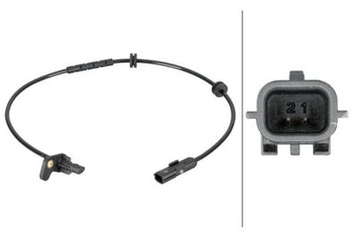 HELLA 6PU 012 806-871 Sensor, Raddrehzahl - 2-polig - hinten rechts - Kabel: 620mm