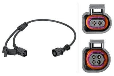 HELLA 6PU 012 806-661 Sensor, Raddrehzahl - 4-polig - Vorderachse beidseitig - Kabel: