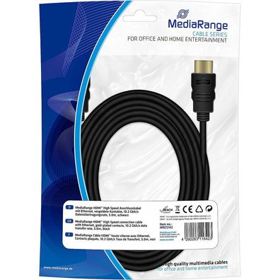 MediaRange HDMI A Kabel 5,0 m schwarz