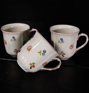 Villeroy & Boch 3 x Petite Fleur Kaffeebecher Country Collection Mug / Kakao #V1