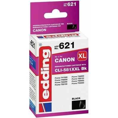 edding EDD-621 schwarz Tintenpatrone ersetzt Canon CLI-581XXL BK