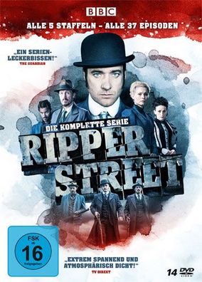 Ripper Street Kompl. Serie (DVD) 14Disc Min: 2040/ DD/ WS Staffel 1-5, 37 Episoden -