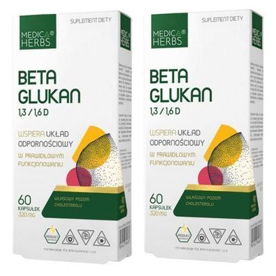 Beta-Glucan 1,3/1,6 D Extract 90% Polysaccharide Immunsystem 320mg 120 Kaps