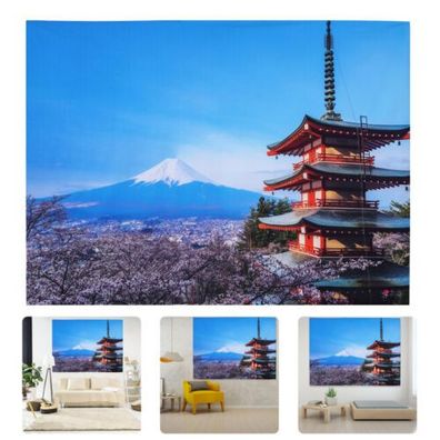SakuraSchreinWandteppich Im Japanischen Stil Natur Wandkunstdecke Haushalt
