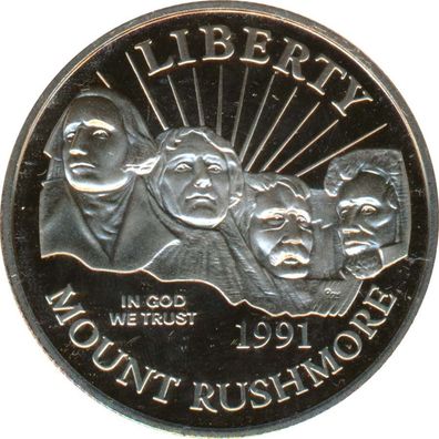 USA Half Dollar 1991 S PP Mount Rushmore*
