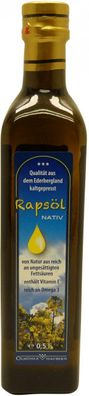 Waldecker Rapsöl Nativ - Flasche: 500 ml