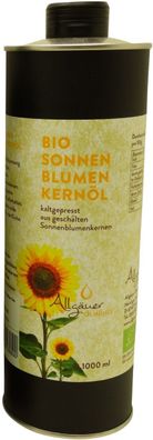 Allgäuer Bio Sonnenblumenkernöl - Dose: 1000 ml