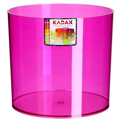 KADAX Blumentopf aus Kunststoff, Topf, rund, transparent, 14 cm, Rosa