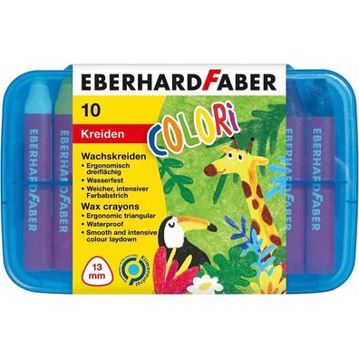 10 Eberhard FABER Colori Wachsmalkreiden farbsortiert