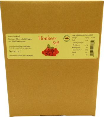 Fercher Himbeer-Muttersaft, vegan - Karton: 3 Liter