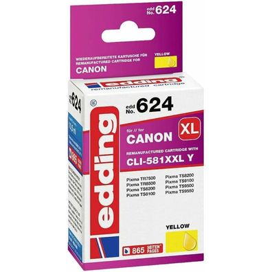 edding EDD-624 gelb Tintenpatrone ersetzt Canon CLI-581XXL Y