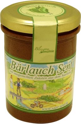 Saarländischer Bio Bärlauch Senf, mittelscharf - Glas: 222 ml