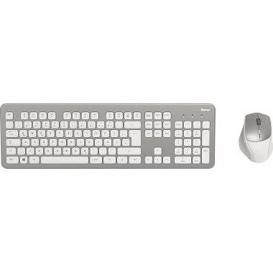 Hama Tastatur-Maus-Set KMW-700 00182676 Empfänger silber/ weiß