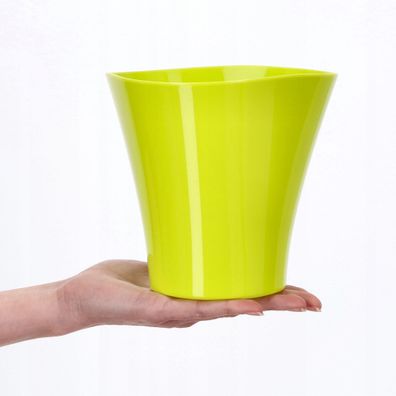 KADAX Blumentopf aus Kunststoff, Blumentopfschutz, 16 cm, Limone