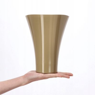 KADAX Blumentopf aus Kunststoff, Blumentopfschutz, 16.5 cm, Beige