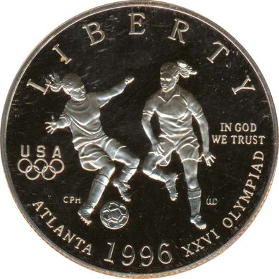 USA Half Dollar 1996 S PP Olympiade in Atlanta - Frauenfussball*