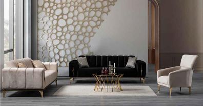 Weiche Polsterung Luxus-Set 3 + 2 + 1Sitze Komfortabler moderner Stil fürWohnzimmer