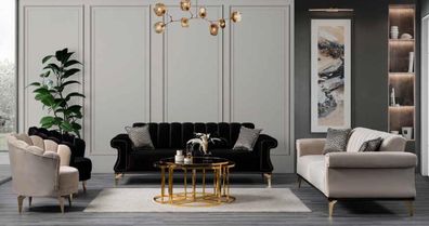 Luxuriöses Sofa-Set 3 + 2 + 1 + 1-Sitzer-Set Sofa Sessel-Set Stoff-Set für Wohnzimmer