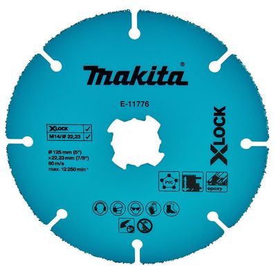 Makita Trennscheibe X-LOCK 125x2,0mm TC 30/40 Universal Winkelschleifer E-11776