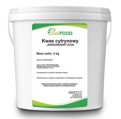 Zitronensäure Monohydrat Citronensäure Lebensmittelqualität Pulver E330 5kg