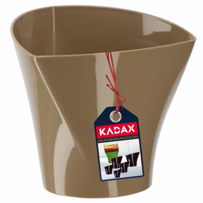 KADAX Blumentopf, übertopf, Pflanztopf aus Kunststoff, 19 cm, Beige