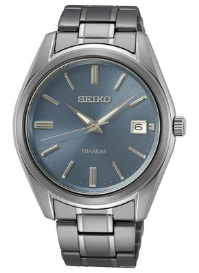 Seiko Herren-Armbanduhr Titan Blaugrau SUR371P1