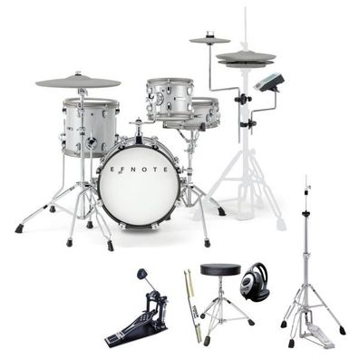 Efnote Mini E-Drum Schlagzeug mit Zubehör-Set