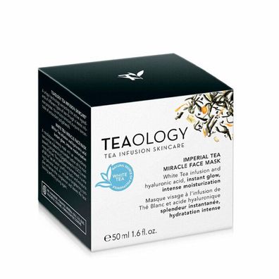 Teaology Glättende Anti-Ageing-Maske für Gesicht und Hals mit weißem Tee 21ml