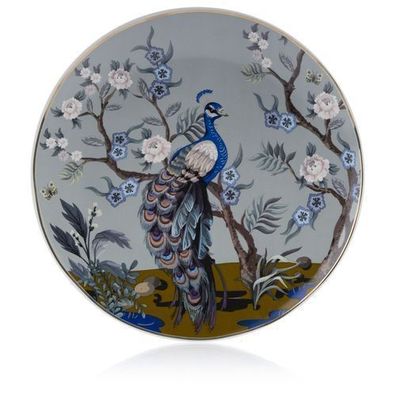 Teller Platte 26 cm Oriental Speiseteller Essteller Dekoteller Vogel Dekoration Deko