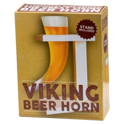 Bierkrug Wikinger Bier Horn Bierglas Hornglas mit Ständer Viking Beer Horn