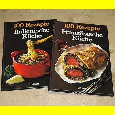 2 Bücher - 100 Rezepte - Italienische + Französische Küche