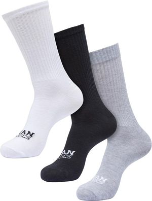Urban Classics Simple Flat Knit Socks 3-Pack TB6802 White-43-46