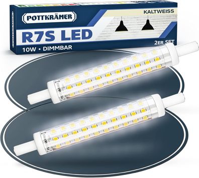Pottkrämer | R7S LED 118mm dimmbar ? 2x 10W LED Leuchtstab in 3000K kaltweiß