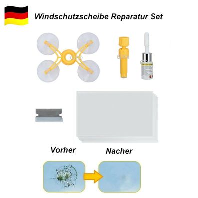 KFZ Auto Windschutz-scheibe Glas Reparatur-Set Satz Steinschlag Riss Kratzer