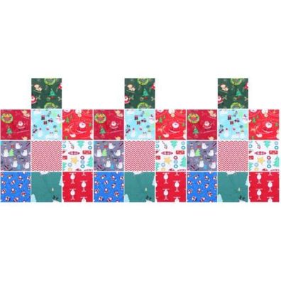 30 Pcs Baumwolle Weihnachts Dekorations Tuch Quadrate Aus PatchworkStoff