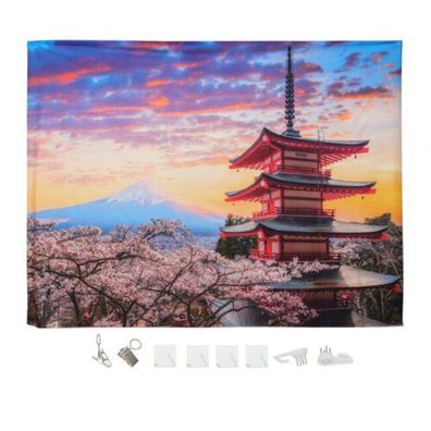 SakuraSchreinWandteppich Wanddekoration Im Japanischen Stil Wandbehang