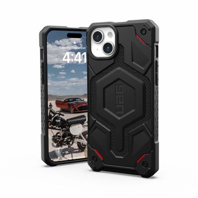 Urban Armor Gear UAG Monarch Pro MagSafe Case für iPhone 15 Plus - Kevlar Schwarz