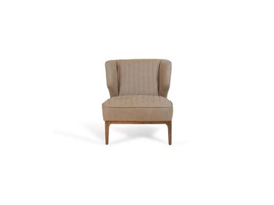 Beige Sessel Designer Sitz Couch Modern Wohnzimmer Polstermöbel Neu