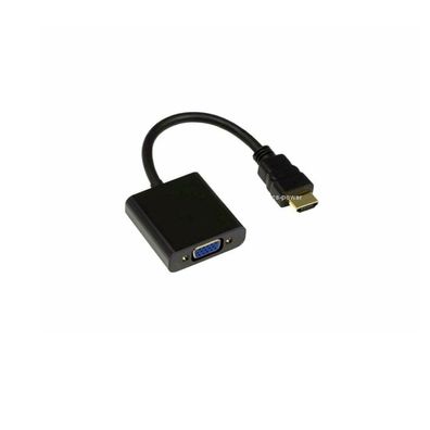 Schwarz HDMI Stecker zu VGA Buchse Konverter Adapter Kabel Wandler BluRay