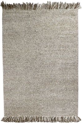 Teppich Marble Handwebteppich 160x230 cm 100% Wolle Rug Handgewebt creme braun
