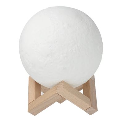 Tischlampe / Luftbefeuchter Mondförmig 880 ml Feuchtigkeitsspender mit Holzständer