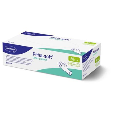 Peha-soft® latex protect, size M, P100 | Packung (100 Stück) - 6933265512459 (Gr. M)