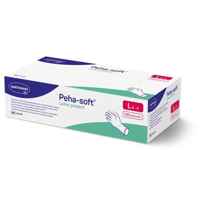 Peha-soft® latex protect, size L, P100 | Packung (100 Stück) - 6933265512466 (Gr. L)