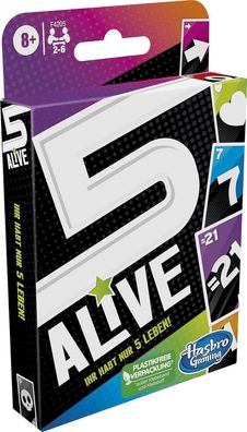 Hasbro Gaming Five Alive Kartenspiel, schnelles Spiel für Kinder und Familien