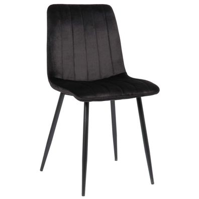 Stuhl Dijon Samt (Farbe: schwarz)